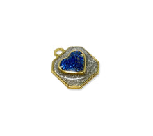 Load image into Gallery viewer, Charm CUORE BLU GLITTER
