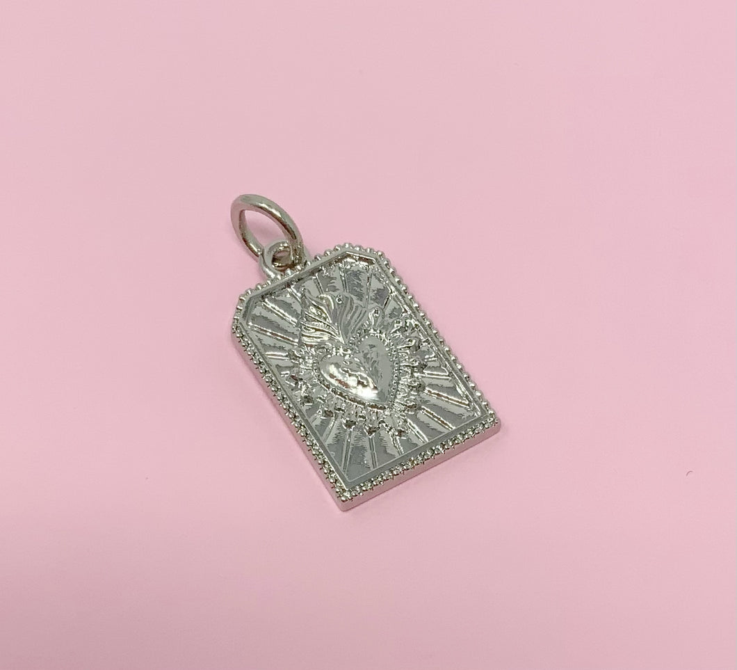 Charm CUORE SACRO ARGENTO