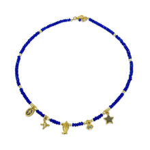 Carica l&#39;immagine nel visualizzatore di Gallery, Collana BLU con CHARMS
