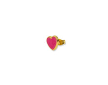 Load image into Gallery viewer, Orecchino MINI CUORE PINK GLITTER
