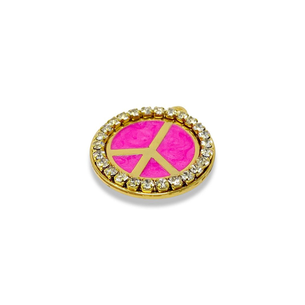 Charms PEACE hot pink
